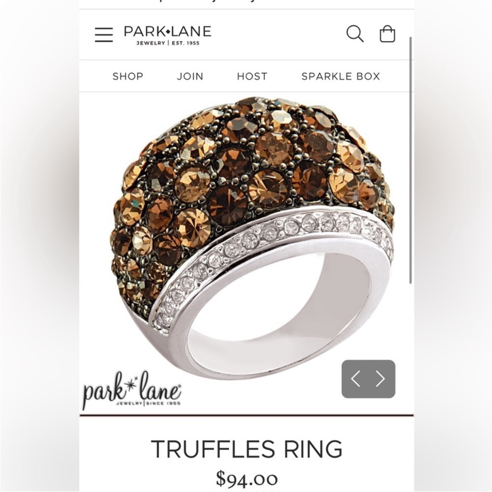 Park Lane TRUFFLES Brown gemstone ring size 5.5 - Picture 4 of 5